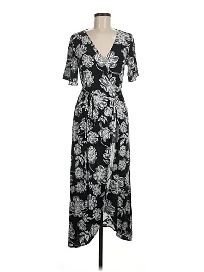 Pre-owned Who What Wear Casual Dress In Black