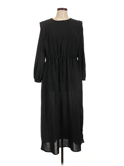 Pre-owned Who What Wear Casual Dress In Black