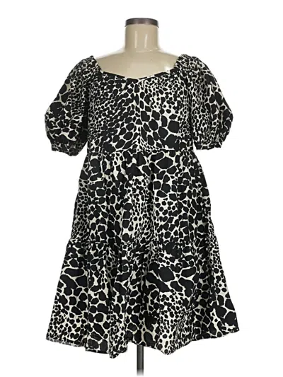 Pre-owned Who What Wear Casual Dress In Black