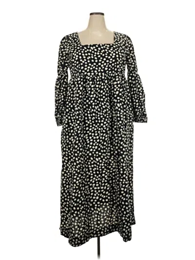 Pre-owned Who What Wear Casual Dress In Black