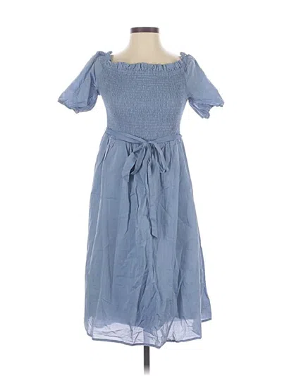 Pre-owned Who What Wear Casual Dress In Blue