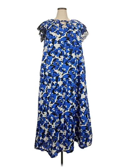 Pre-owned Who What Wear Casual Dress In Blue