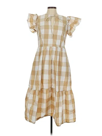 Pre-owned Who What Wear Casual Dress In Brown