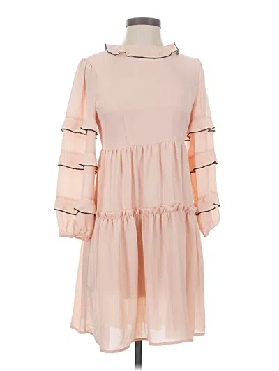 Pre-owned Who What Wear Casual Dress In Brown