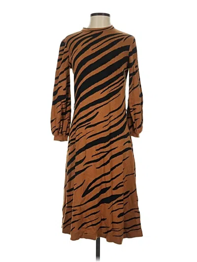 Pre-owned Who What Wear Casual Dress In Brown