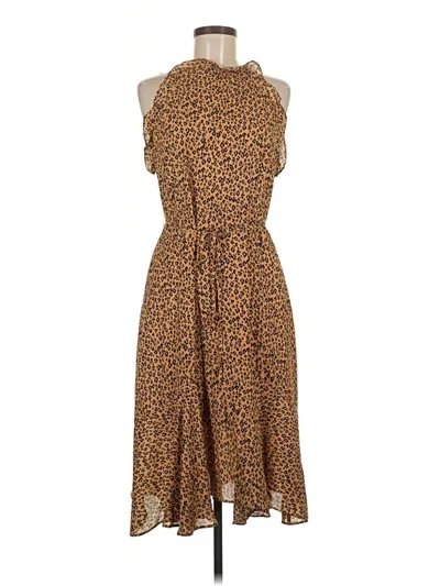 Pre-owned Who What Wear Casual Dress In Brown
