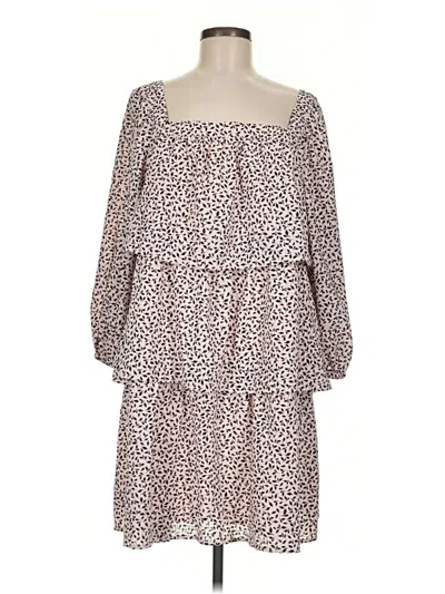 Pre-owned Who What Wear Casual Dress In Brown