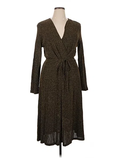 Pre-owned Who What Wear Casual Dress In Brown