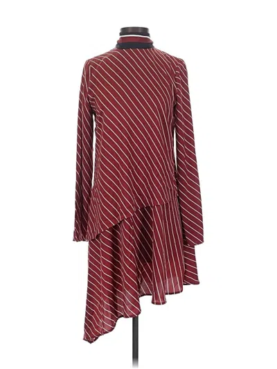 Pre-owned Who What Wear Casual Dress In Burgundy
