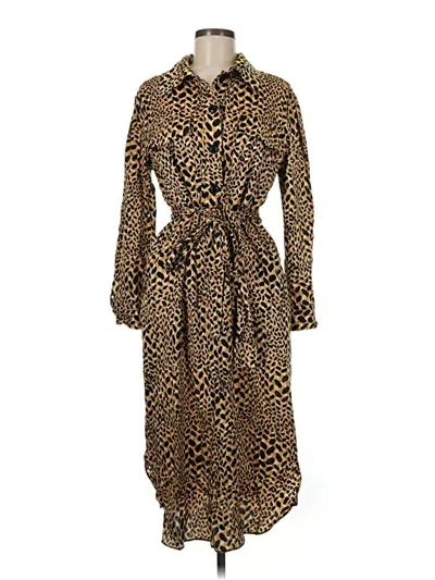 Pre-owned Who What Wear Casual Dress In Gold