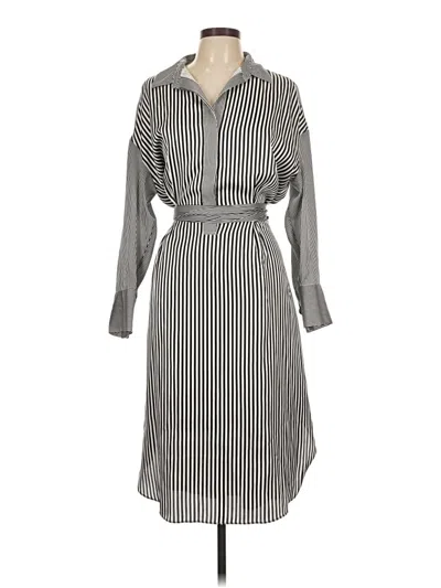 Pre-owned Who What Wear Casual Dress In Gray