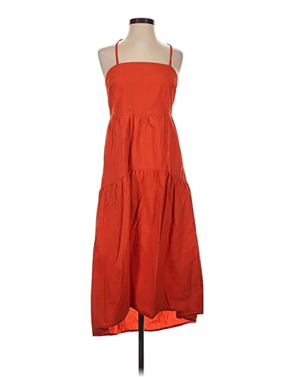 Pre-owned Who What Wear Casual Dress In Orange