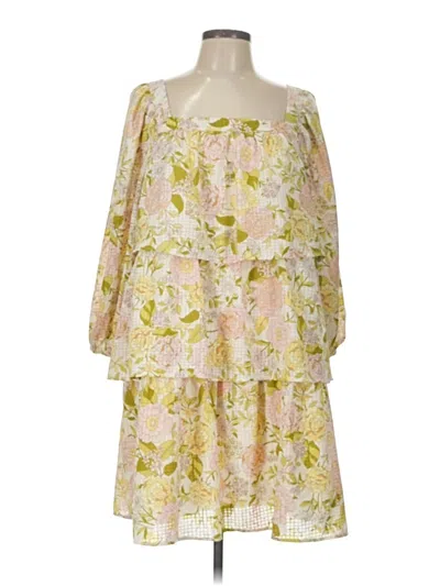 Pre-owned Who What Wear Casual Dress In Yellow