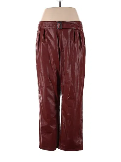 Pre-owned Who What Wear Casual Pants In Burgundy