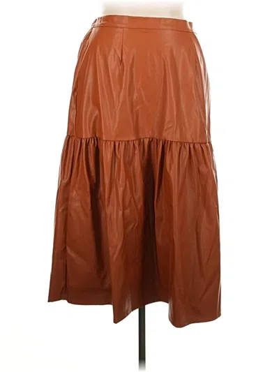 Pre-owned Who What Wear Casual Skirt In Brown