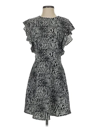 Pre-owned Who What Wear Cocktail Dress In Gray