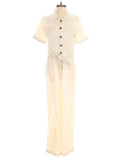 Pre-owned Who What Wear Jumpsuit In White