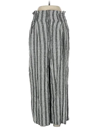 Pre-owned Who What Wear Linen Pants In Silver