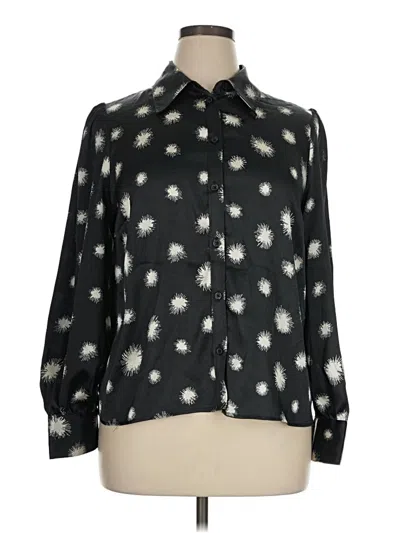 Who What Wear Long Sleeve Blouse In Black