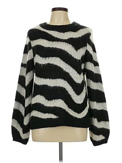 Pre-owned Who What Wear Pullover Sweater In Black