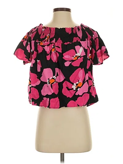 Pre-owned Who What Wear Short Sleeve Blouse In Pink