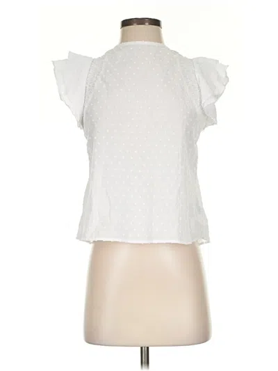 Who What Wear Short Sleeve Blouse In White