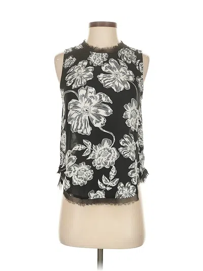 Pre-owned Who What Wear Sleeveless Blouse In Black