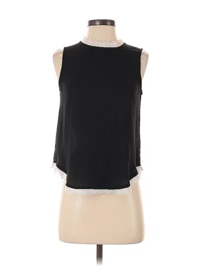 Pre-owned Who What Wear Sleeveless Blouse In Black