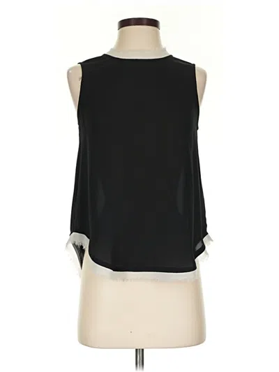Pre-owned Who What Wear Sleeveless Blouse In Black