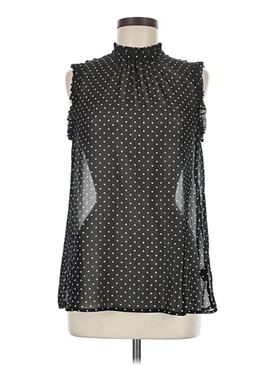Pre-owned Who What Wear Sleeveless Blouse In Black