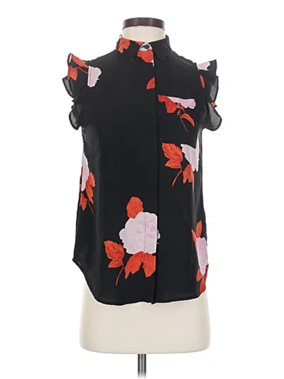 Pre-owned Who What Wear Sleeveless Blouse In Black