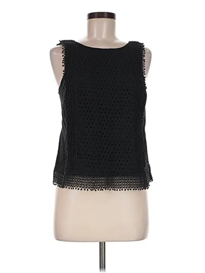 Pre-owned Who What Wear Sleeveless Blouse In Black