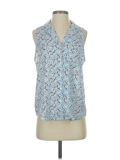 Pre-owned Who What Wear Sleeveless Blouse In Blue