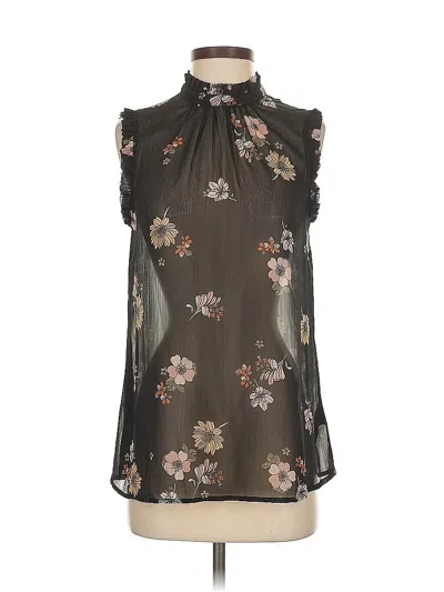 Pre-owned Who What Wear Sleeveless Blouse In Brown