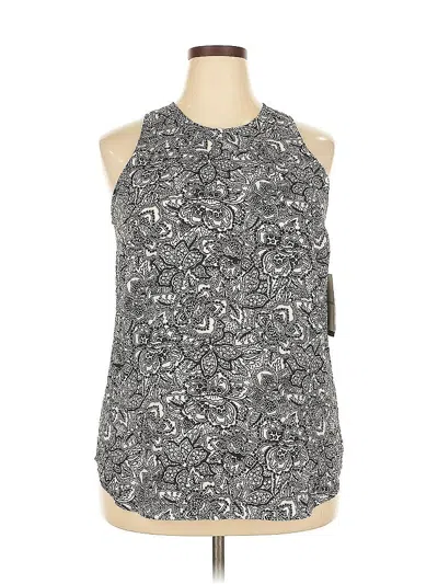 Pre-owned Who What Wear Sleeveless Blouse In Gray