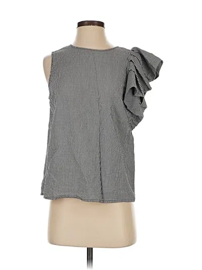 Pre-owned Who What Wear Sleeveless Blouse In Gray