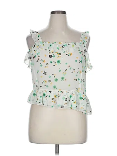 Who What Wear Sleeveless Blouse In Green