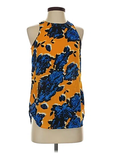 Pre-owned Who What Wear Sleeveless Blouse In Orange