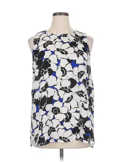 Pre-owned Who What Wear Sleeveless Blouse In White