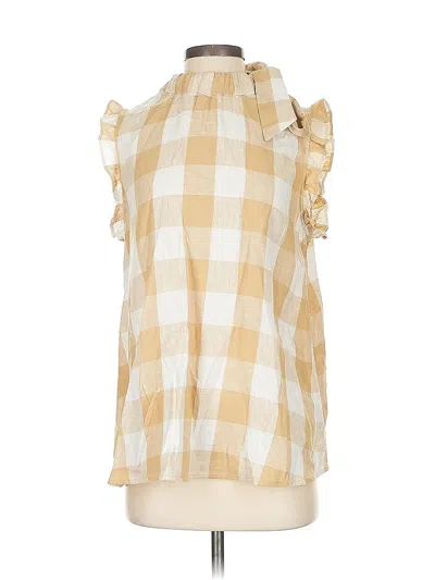 Pre-owned Who What Wear Sleeveless Blouse In Yellow