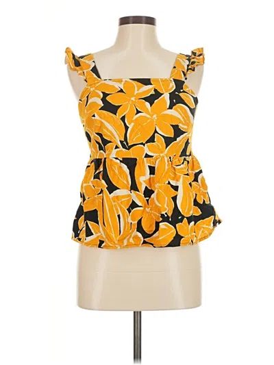 Pre-owned Who What Wear Sleeveless Blouse In Yellow