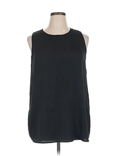Pre-owned Who What Wear Sleeveless T-shirt In Black