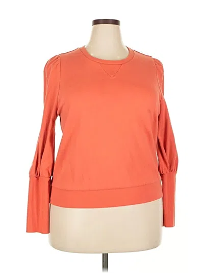 Pre-owned Who What Wear Sweatshirt In Orange