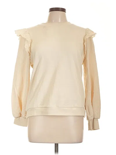 Pre-owned Who What Wear Sweatshirt In Tan