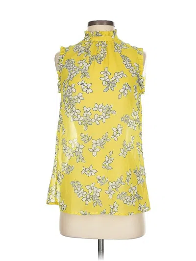 Pre-owned Who What Wear Tank Top Yellow Halter Neckline Tops