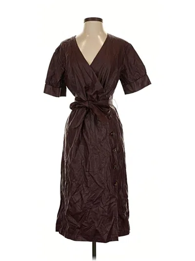 Pre-owned Who What Wear Trenchcoat In Brown