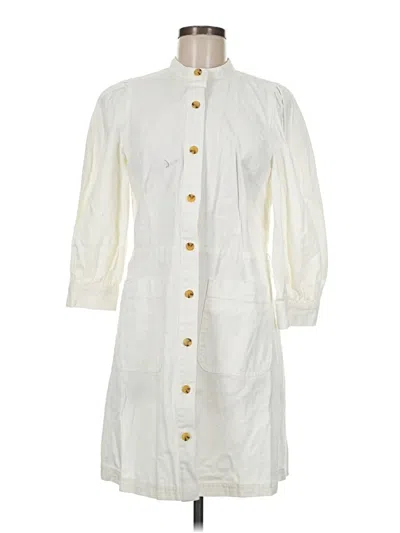 Pre-owned Who What Wear Trenchcoat In Ivory