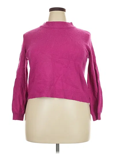 Pre-owned Who What Wear Turtleneck Sweater In Pink