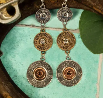 Wholesale Accessory Market Women's All Fired Up 12 Gauge Earrings In Patina In Gold