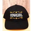 Wholesale Accessory Market Women's Cowgirl Embroidered Underbrim Aztec Cap In Black In Black